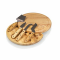 Circo - Circular Cutting Board w/ 4 Stainless Steel Cheese Tools